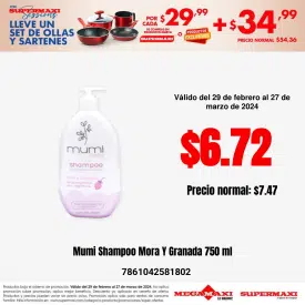 Mumi Shampoo Mora Y Granada 750 ml