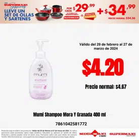 Mumi Shampoo Mora Y Granada 400 ml