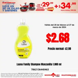 Luana Family Shampoo Manzanilla 1.000 ml