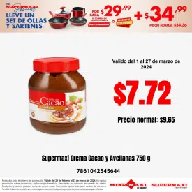 Supermaxi Crema Cacao y Avellanas 750 g