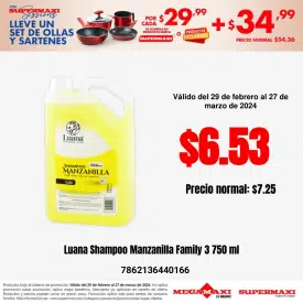 Luana Shampoo Manzanilla Family 3 750 ml