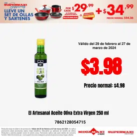 El Artesanal Aceite Oliva Extra Virgen 250 ml
