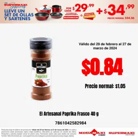 El Artesanal Paprika Frasco 40 g