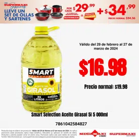 Smart Selection Aceite Girasol 5l 5 000ml
