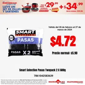 Smart Selection Pasas Twopack 2 X 600g