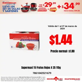 Supermaxi Té Frutos Rojos X 25 115g