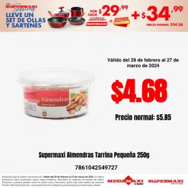 Supermaxi Almendras Tarrina Pequeña 250g