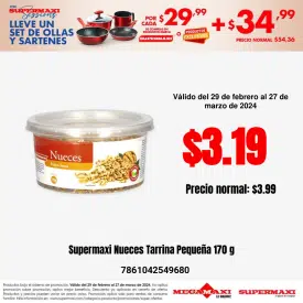 Supermaxi Nueces Tarrina Pequeña 170 g