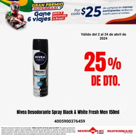 Nivea Desodorante Spray Black & White Fresh Men 150ml