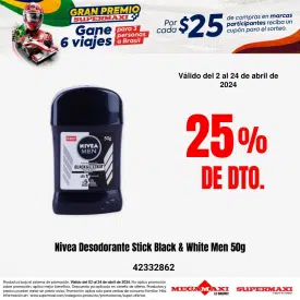 Nivea Desodorante Stick Black & White Men 50g