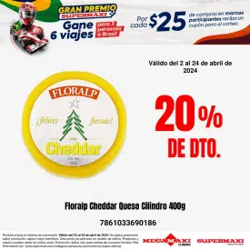 Floralp Cheddar Queso Cilindro 400g