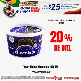 Topsy Helado Chocolate 1000 Ml