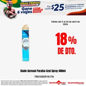 Glade Aerosol Paraíso Azul Spray 400ml