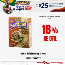Salticas Galletas Integral 198g