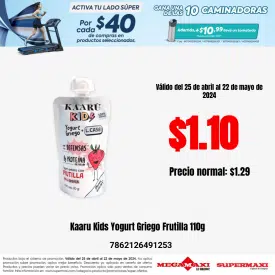 Kaaru Kids Yogurt Griego Frutilla 110g