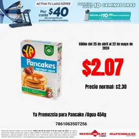 Ya Premezcla para Pancake /Agua 454g