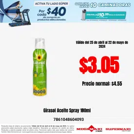 Girasol Aceite Spray 180ml