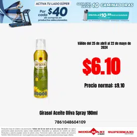 Girasol Aceite Oliva Spray 180ml