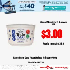 Kaaru Triple Cero Yogurt Griego Arándano 400g