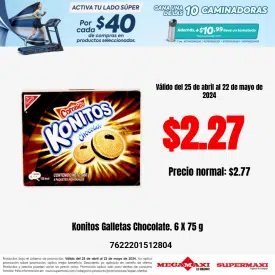 Konitos Galletas Chocolate. 6 X 75 g
