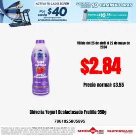 Chiveria Yogurt Deslactosado Frutilla 950g