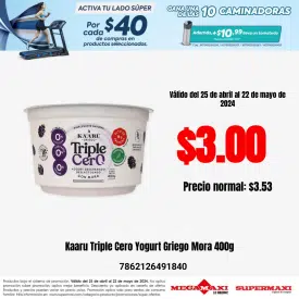 Kaaru Triple Cero Yogurt Griego Mora 400g