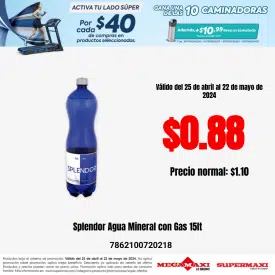 Splendor Agua Mineral con Gas 15lt
