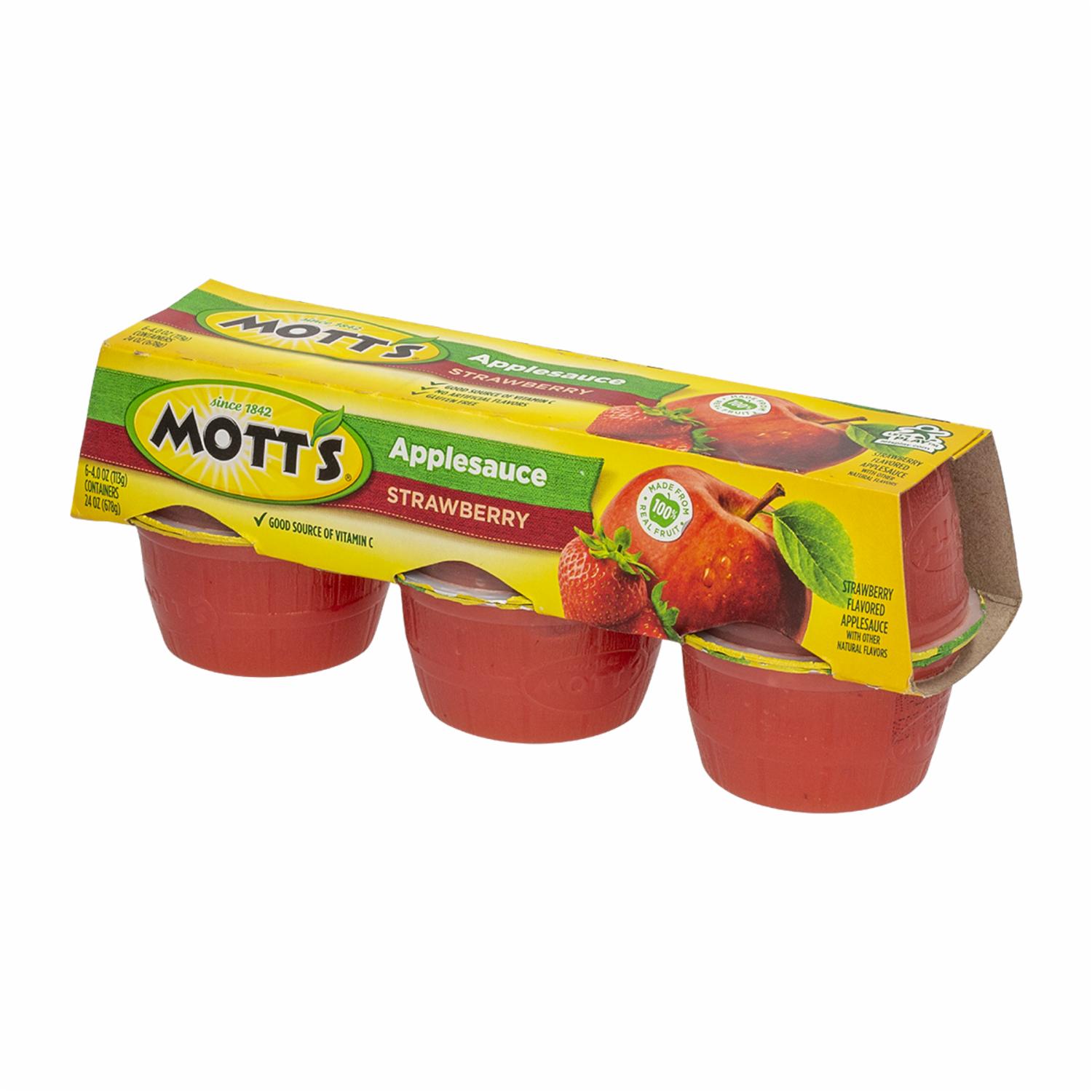 Puré De Manzana Sabor a Fresa MOTT’S Pack X 6 113 G