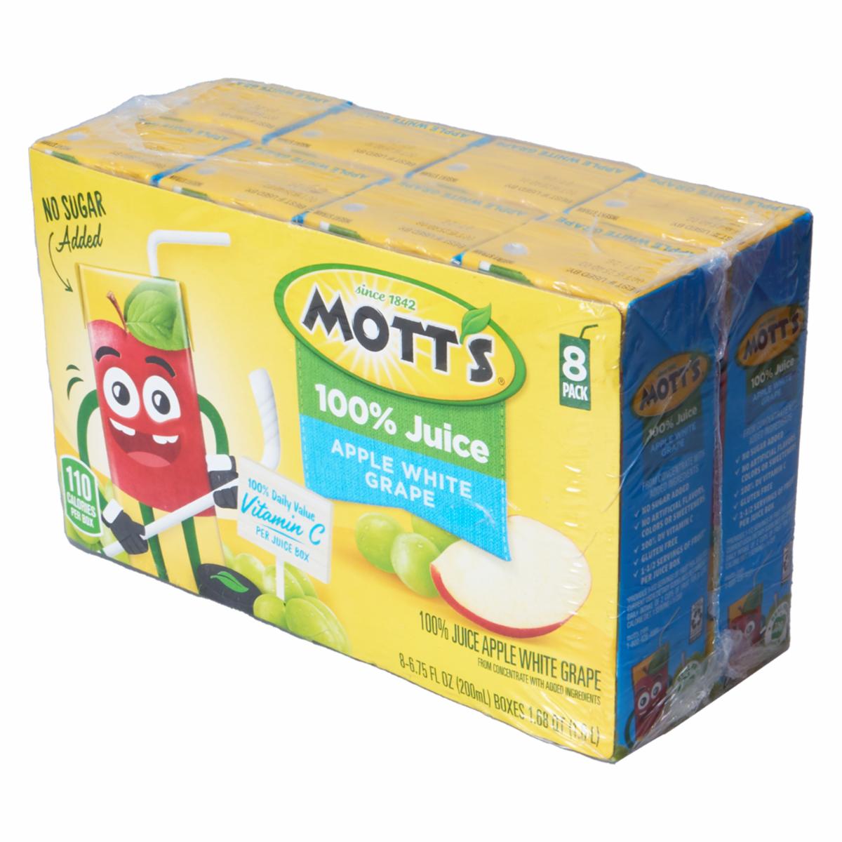 Bebida Sin Azúcar Manzana Y Uva MOTT’S 8 X 200 Ml