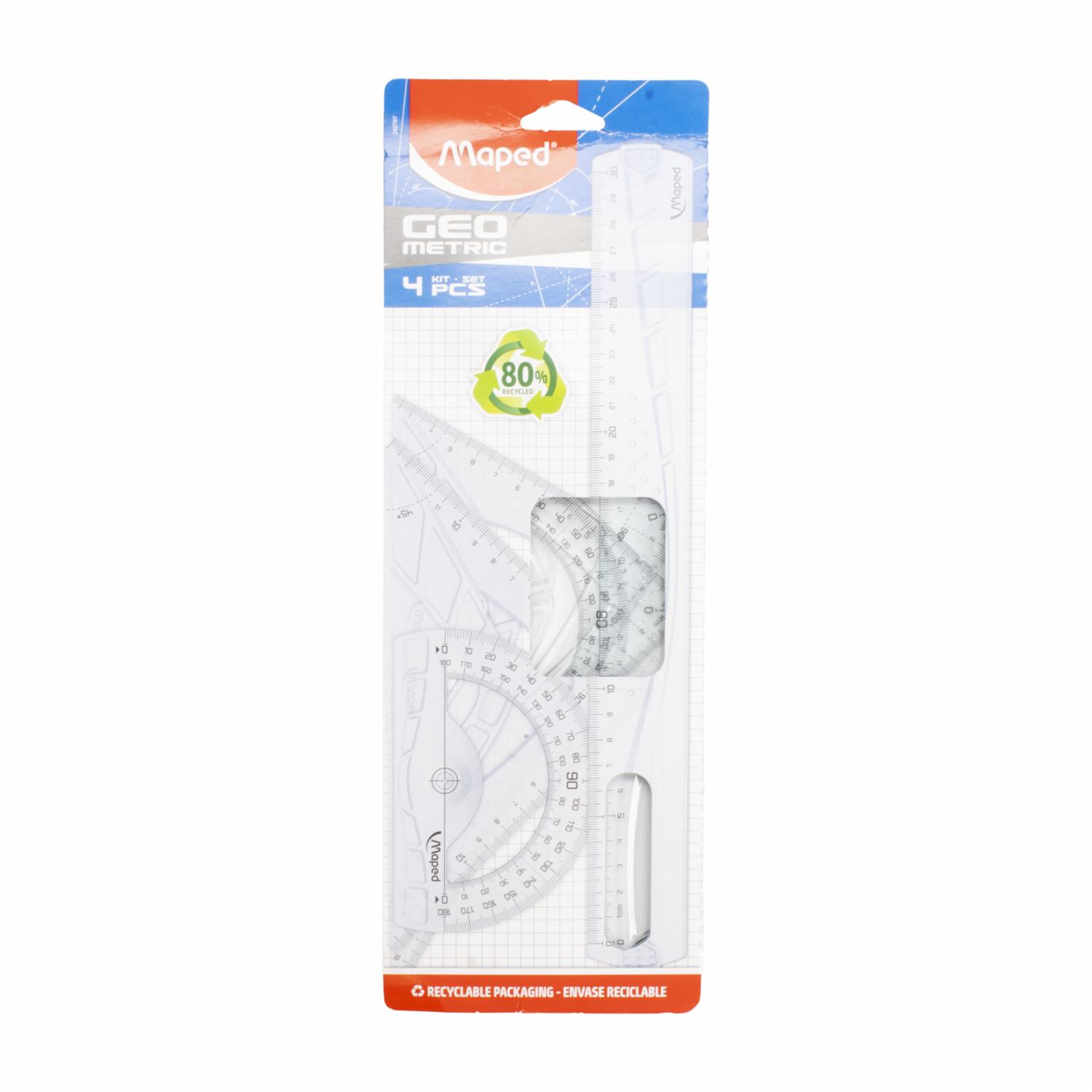 Juego Geométrico Kit De Trazado MAPED X 4 Uds