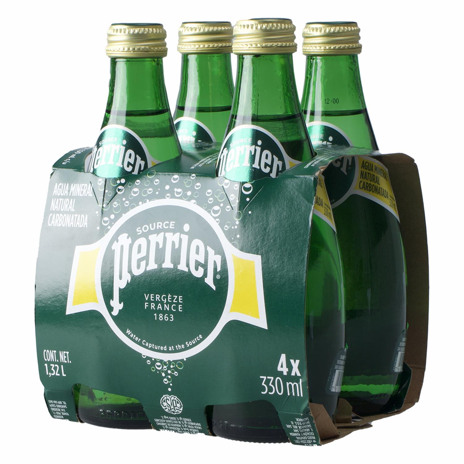 Agua Mineral Con Gas 4Pack PERRIER 4 X 330 ml