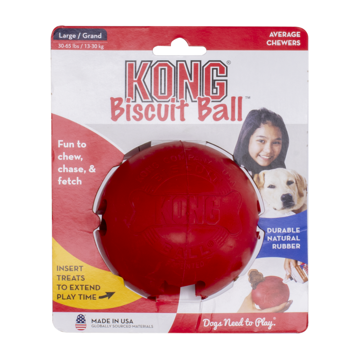Pelota Para Mascota De Caucho Porta Snack KONG Unidad