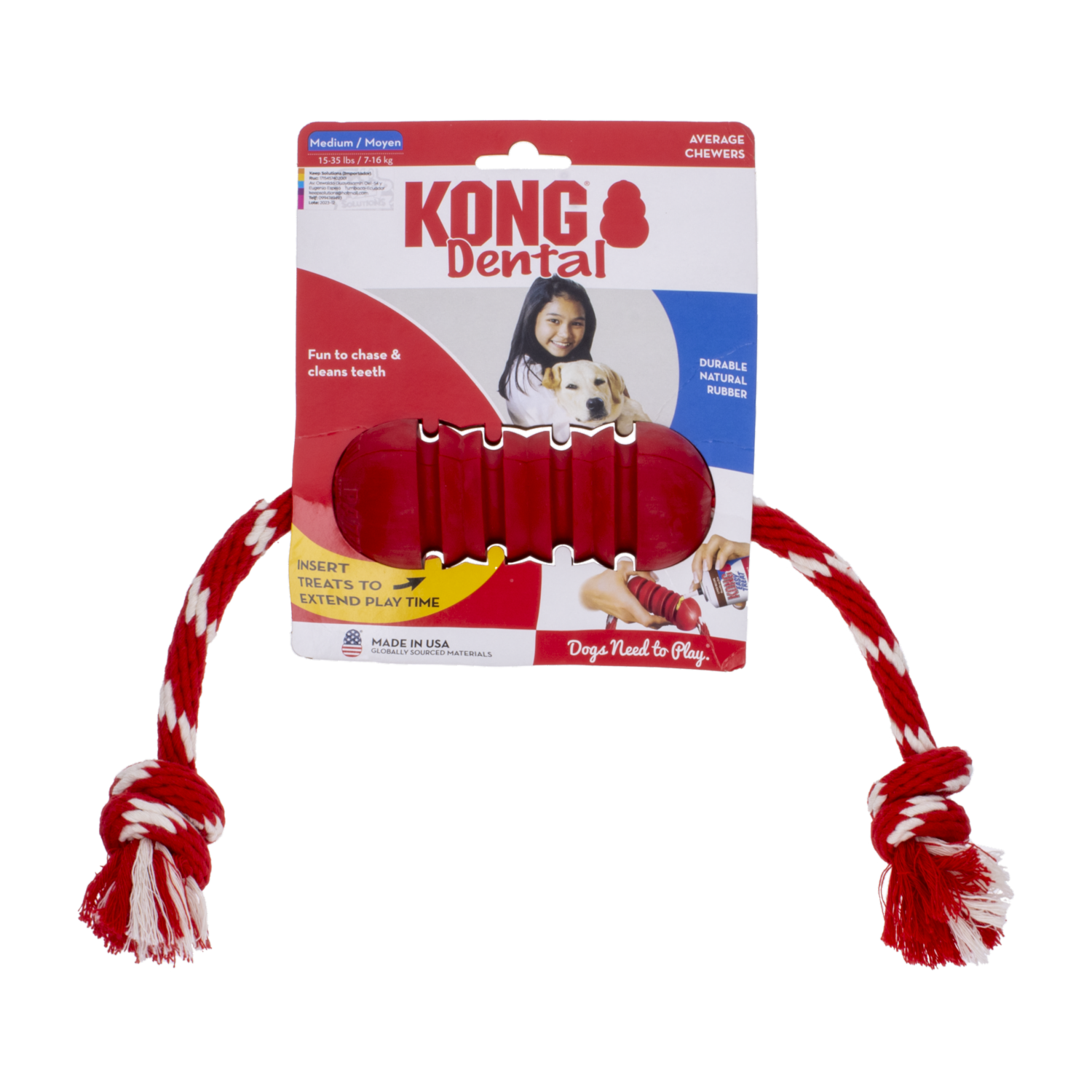 Juguete Para Perro Con Soga KONG Mediano