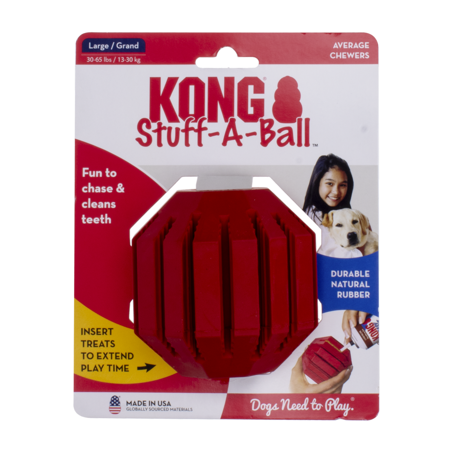 Juguete Para Perro De Caucho Limpia Dientes KONG Grande