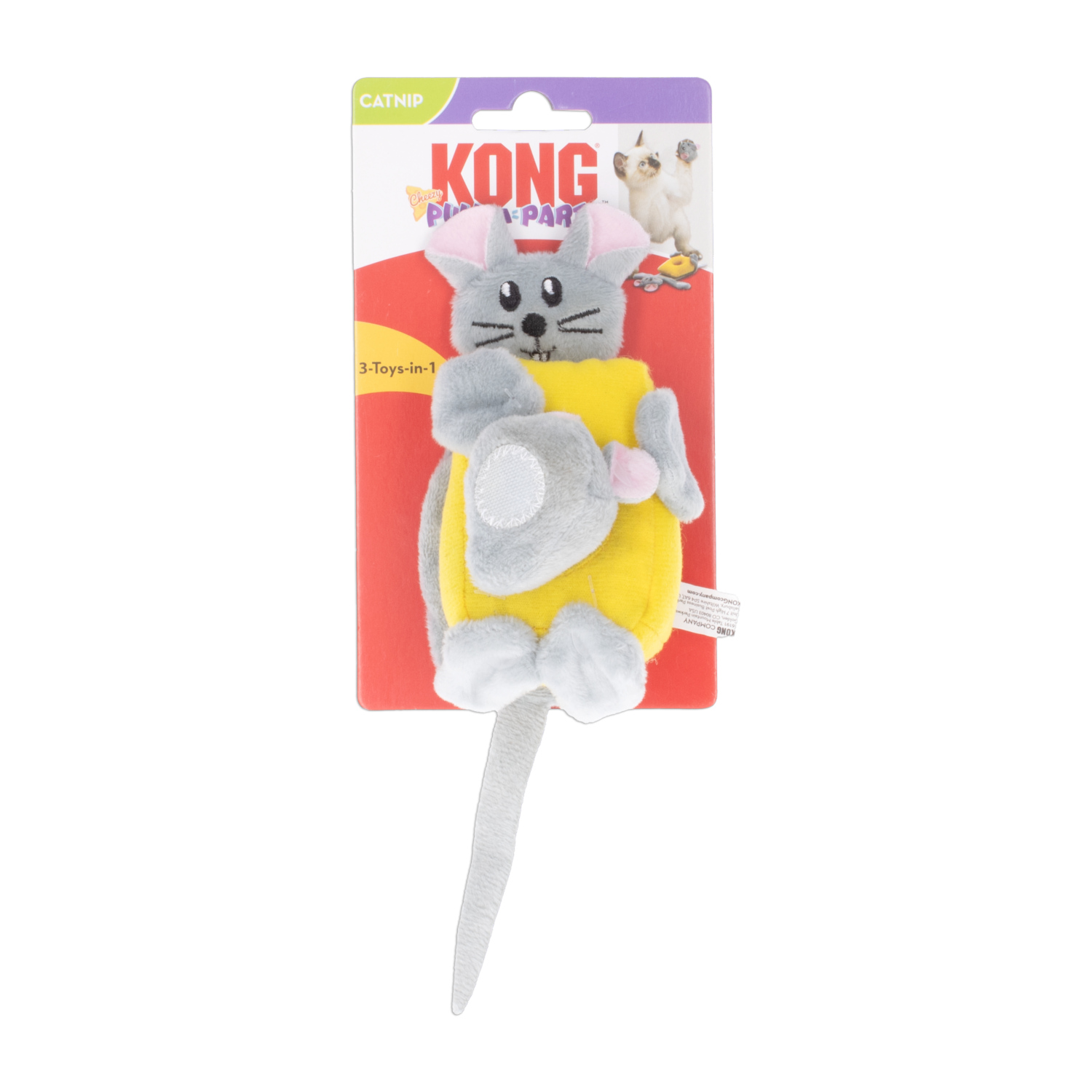 Juguete Para Gato Diseño Ratón Con Queso KONG Pequeño