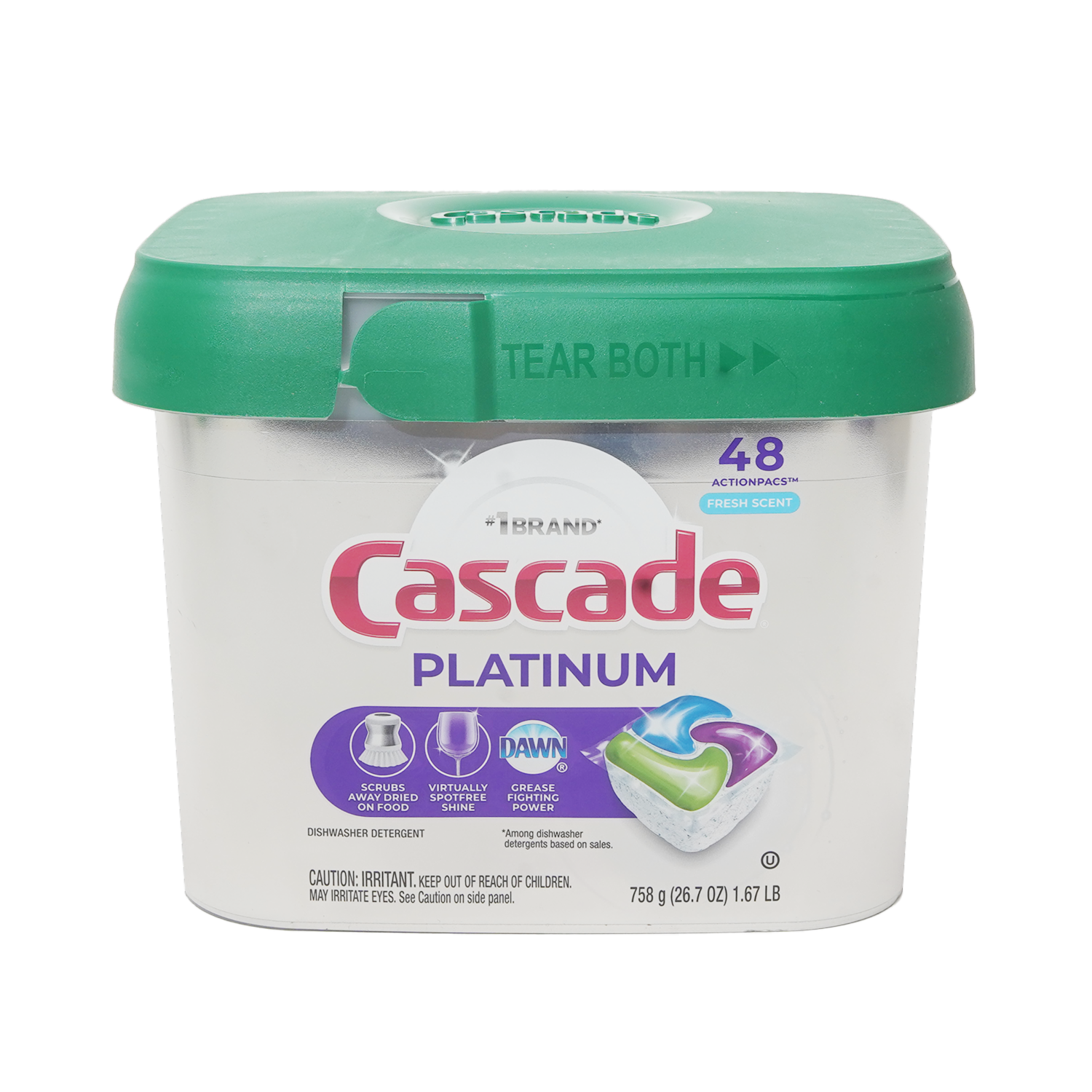 Lavavajilla Fresh En Cápsulas CASCADE 48 Unidades