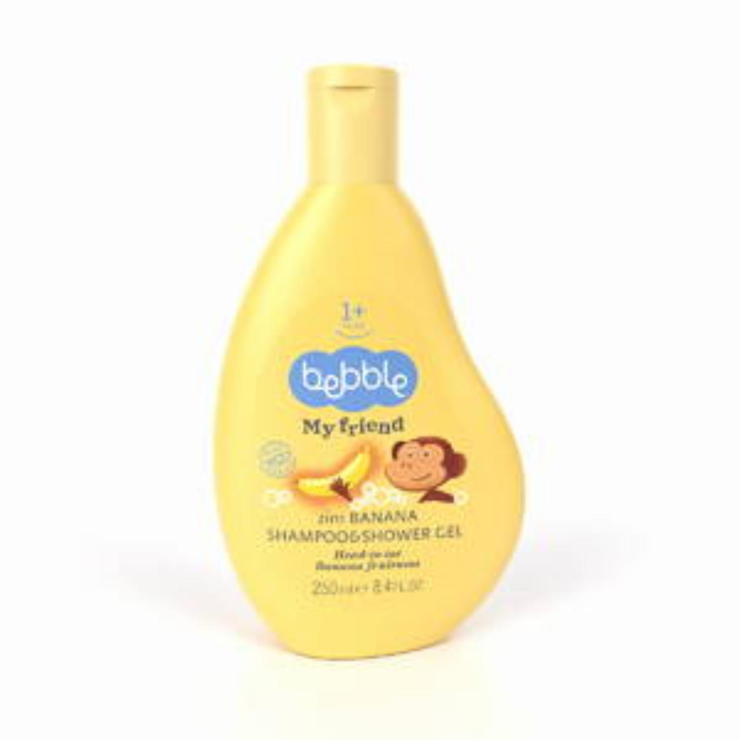 Shampoo Y Body Wash Infantil Fragancia Banana BEBBLE 250 Ml