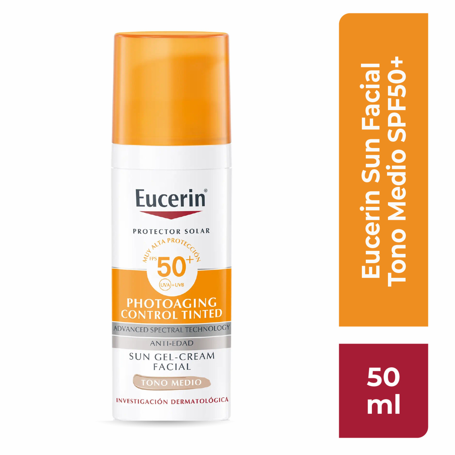 Protector Solar Creme Con Color Facial Spf 50 EUCERIN 50 Ml
