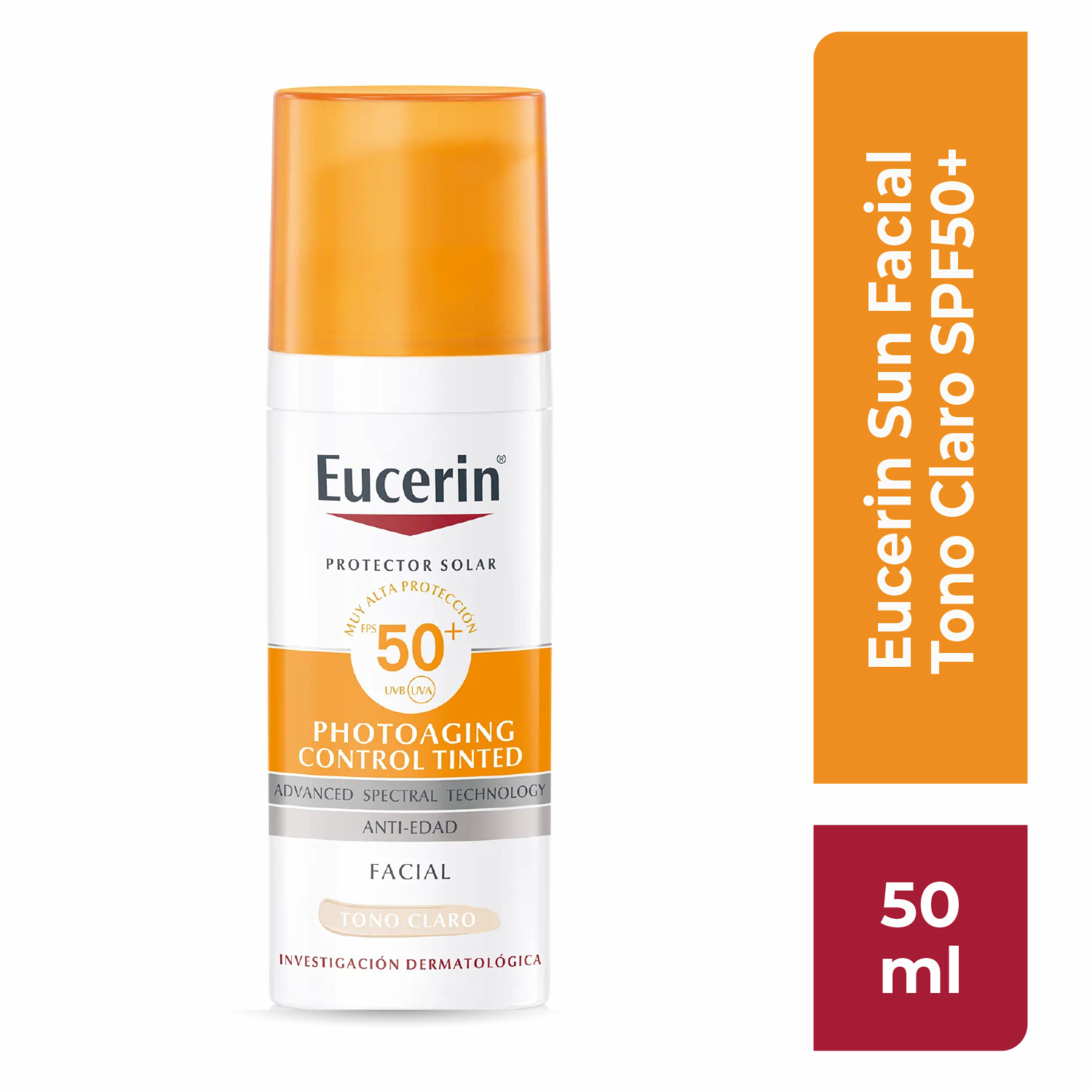 Protector Solar En Crema Con Color Tono Claro EUCERIN 50 Ml