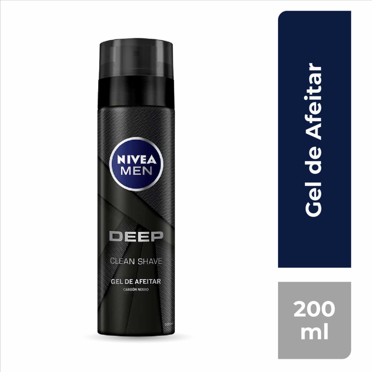 Gel De Afeitar Deep Black Carbón NIVEA MEN 200 Ml