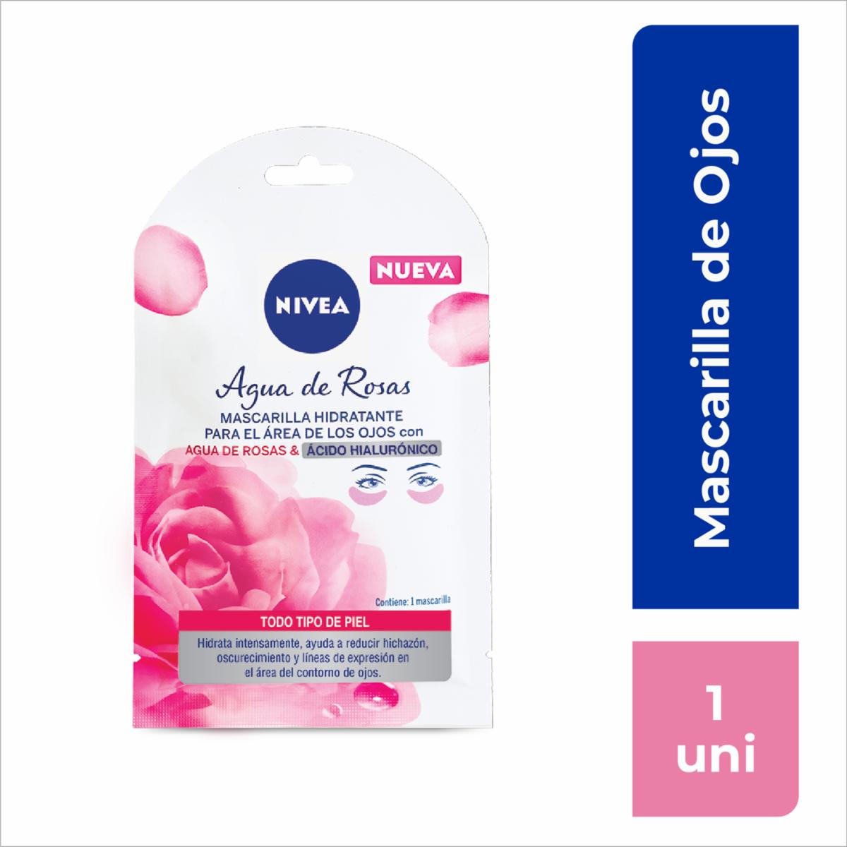 Mascarilla Para Ojos Hidratante Con Agua De Rosas Y Ácido Hialurónico NIVEA Unidad