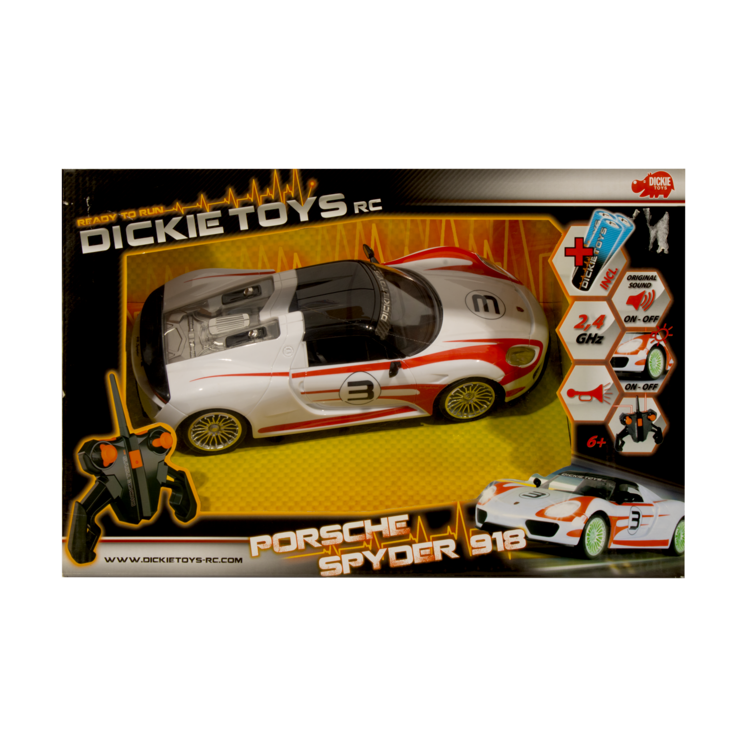 Vehículo R/C 1:16 Porche Spyder 918 DICKIE TOYS Usa Pilas AA x 5