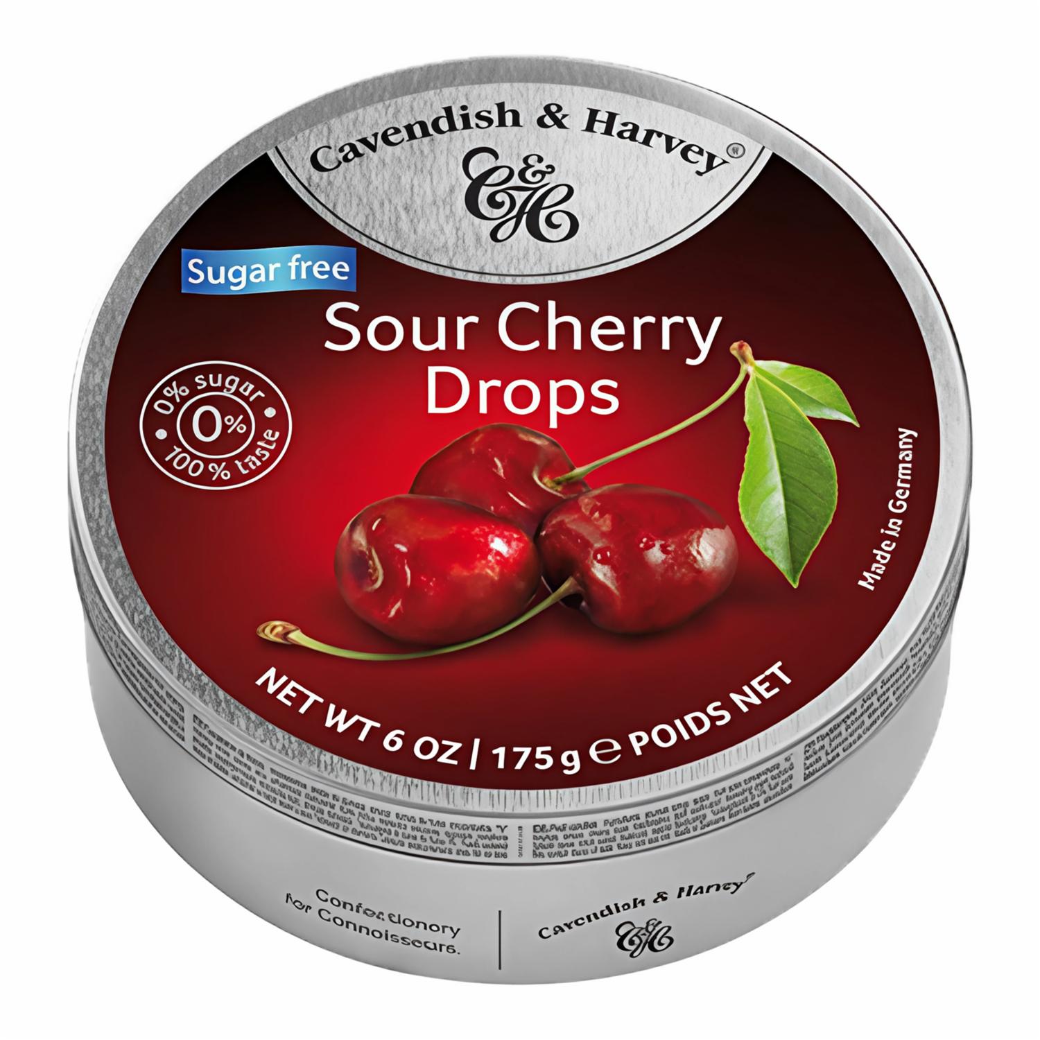 Caramelos Cherry Drops Sin Azúcar CAVENDISH & HARVEY 175 G
