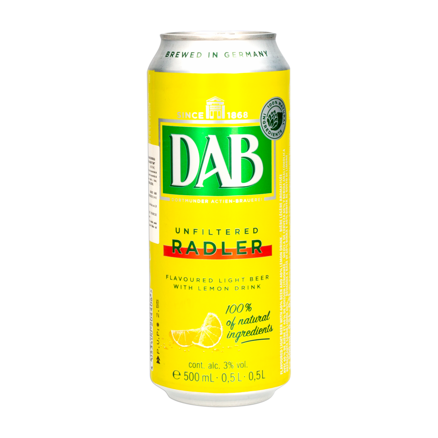 Cerveza Con Limón Añadido DAB 500 Ml