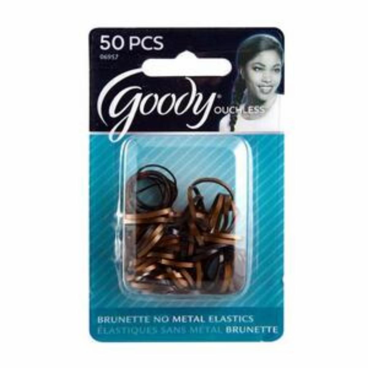 Vinchas De Cabello Tipo Ligas Elásticas Pequeñas Color Marrón GOODY Longitud Perfecta X 50 Unidades
