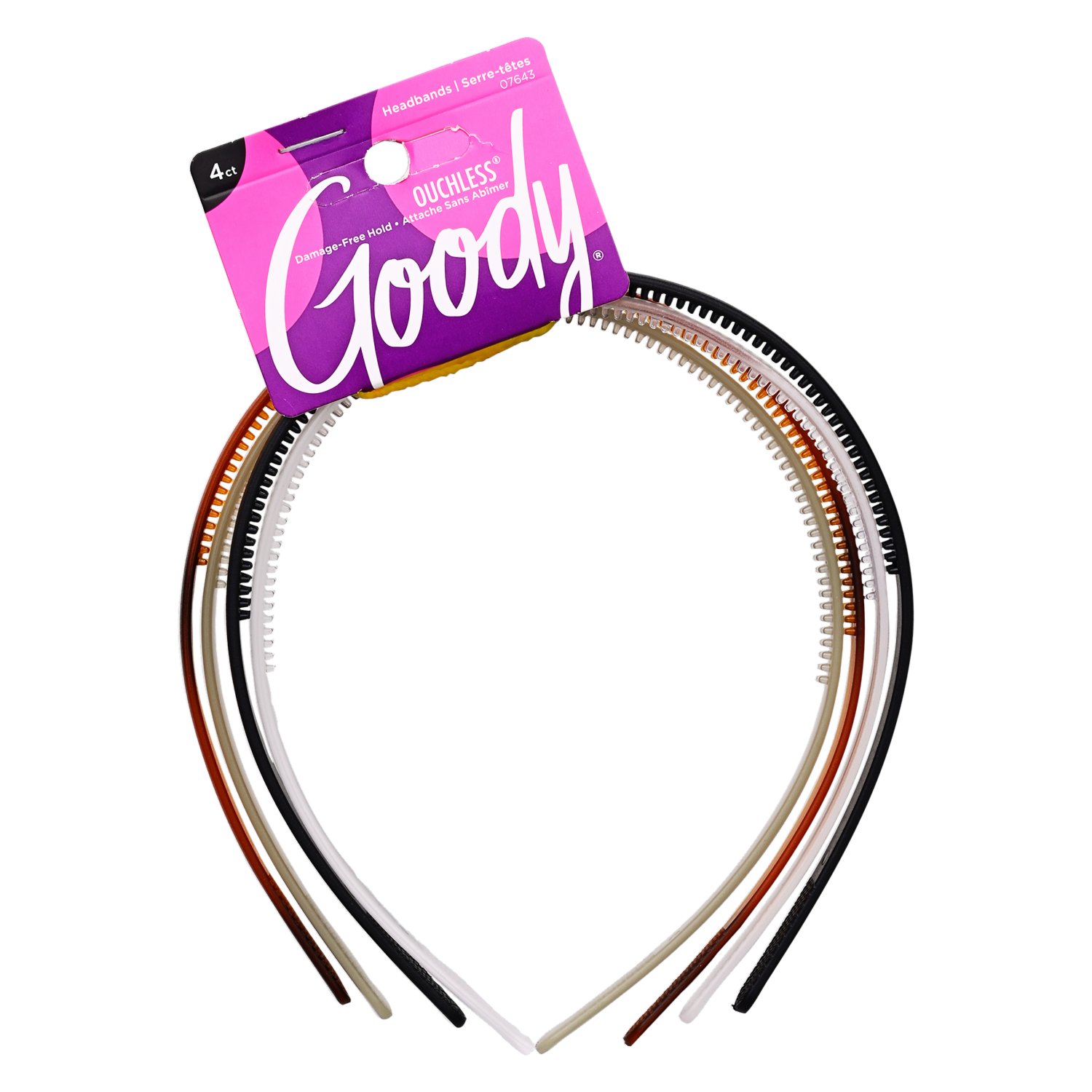 Vinchas De Cabello Tipo Diadema Plástica GOODY Longitud Perfecta