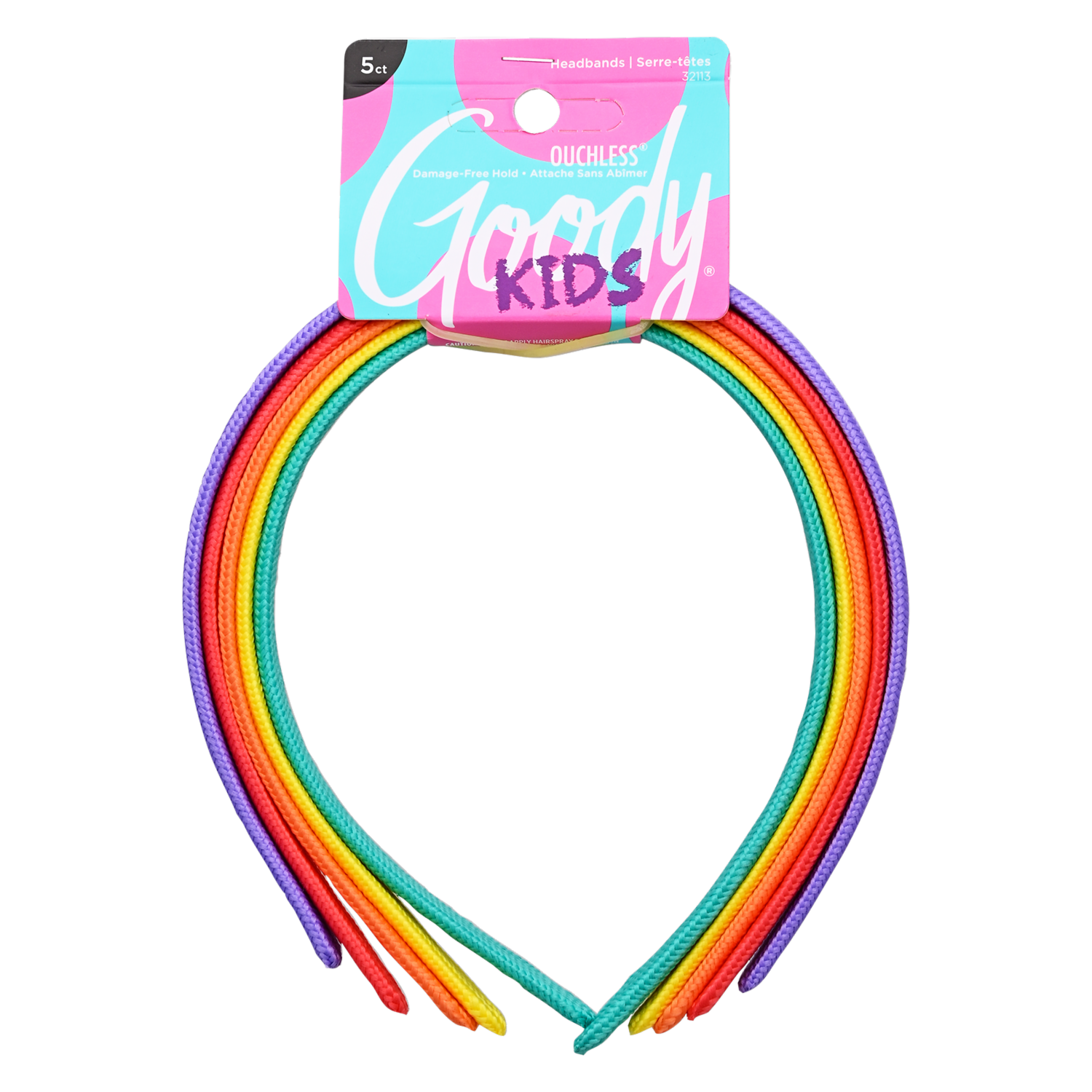 Vinchas De Cabello Tipo Diadema Colores X5 GOODY Longitud Perfecta