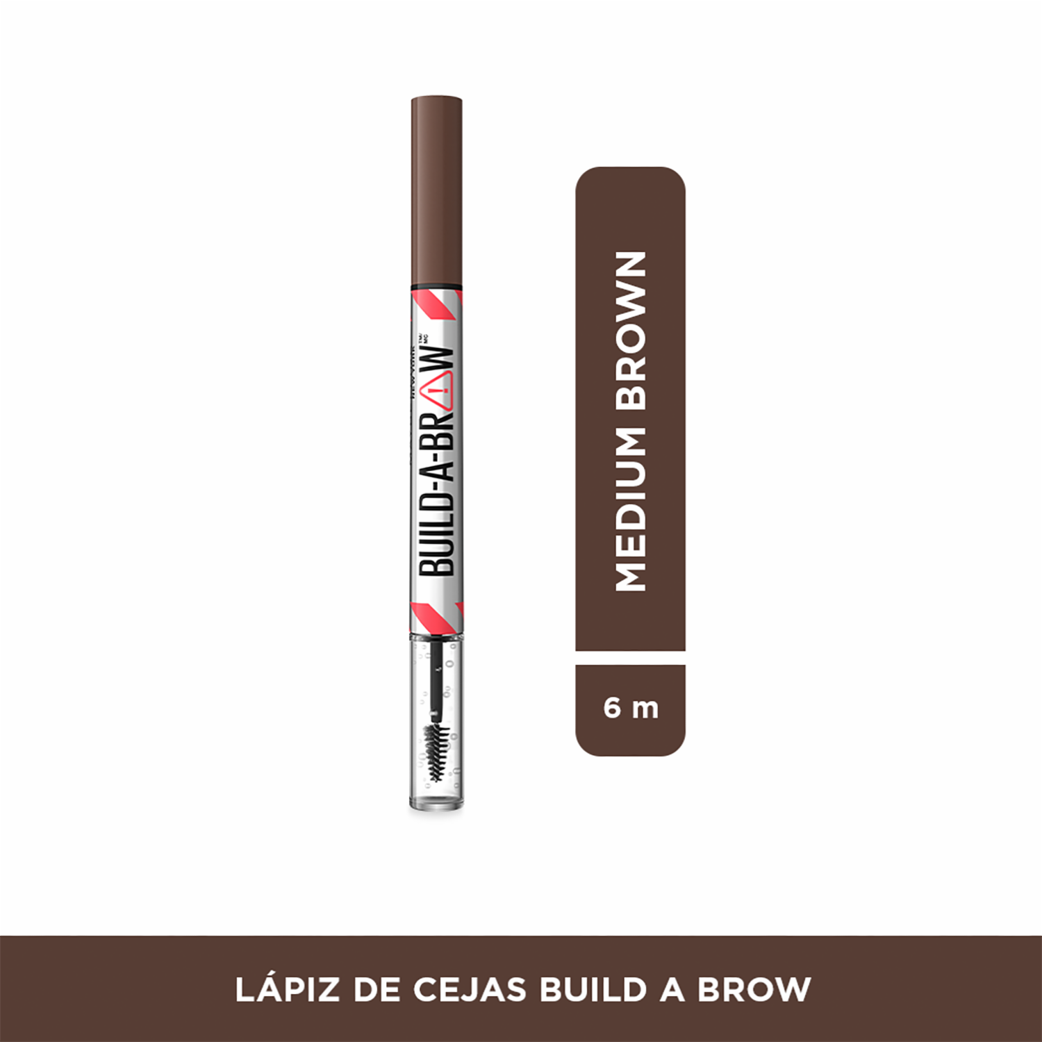 Delineador De Cejas Build A Brow Tono 260 Medium Brown MAYBELLINE NEW YORK 0,73 G