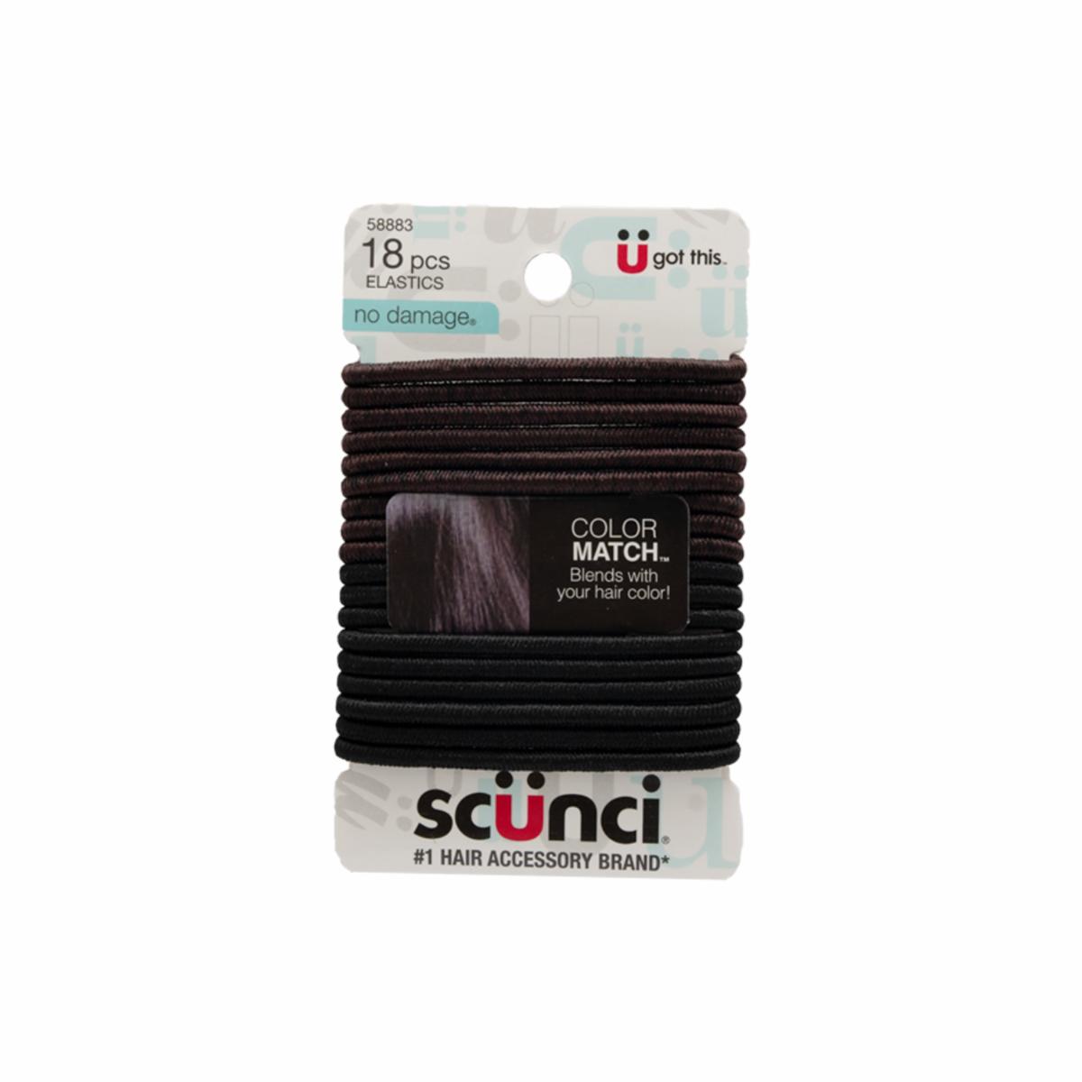Vinchas De Cabello Tipo Elástico Negros X18 CONAIR Paquete