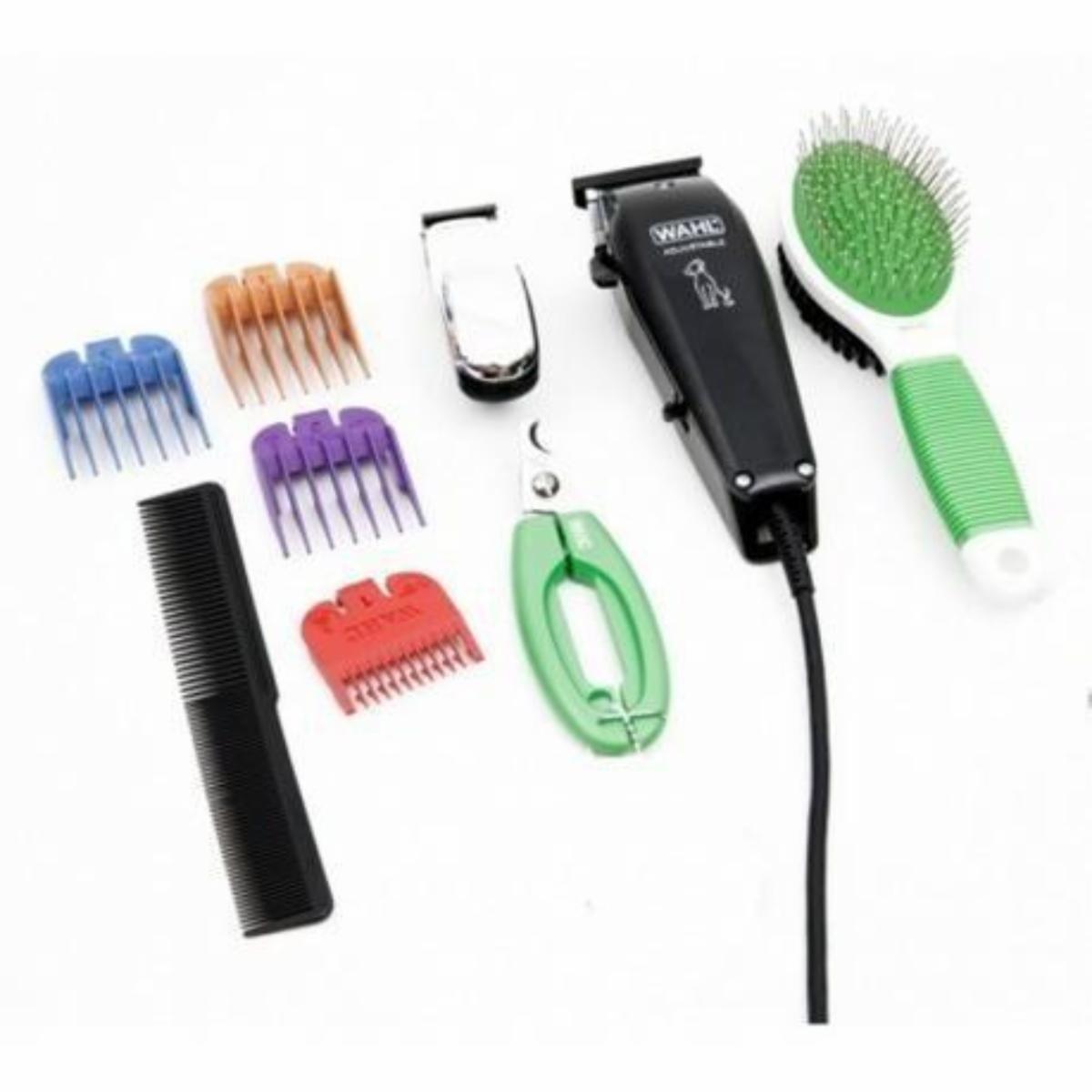 Cortador De Pelo Para Perro Con Cepillos Y Cortador De Uñas WAHL Eléctrica